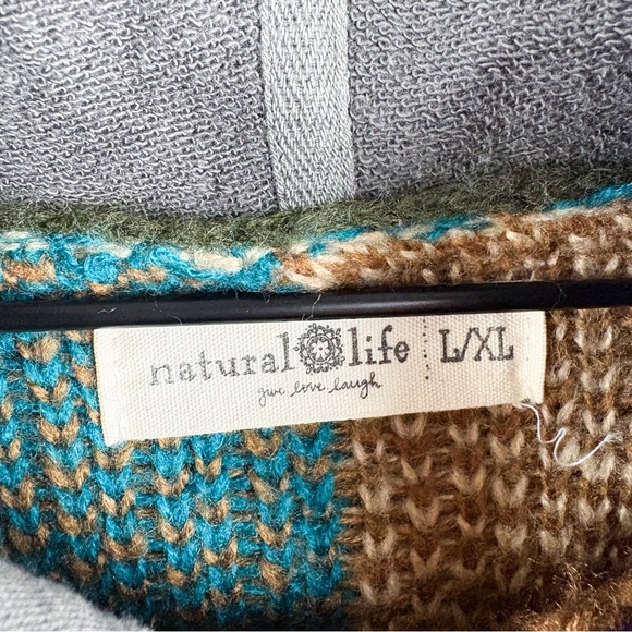 Natural Life Dreamer Hoodie Sweater Colorblock Butterfly Smile Floral L/XL - Picture 4 of 7